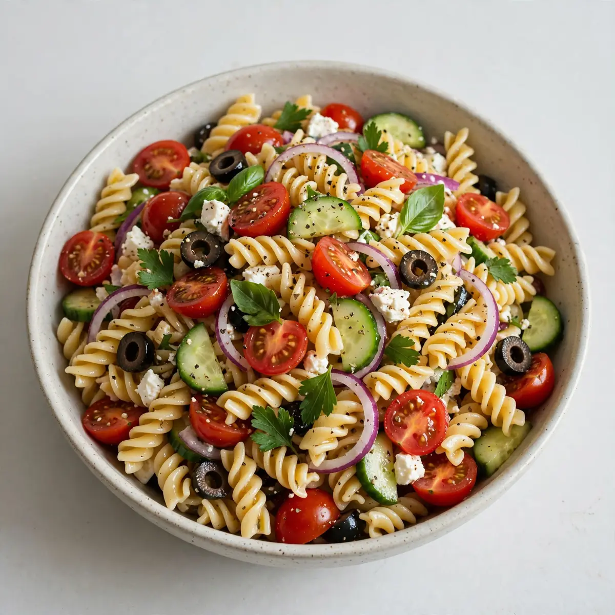 Cold Pasta Salad Cherry Tomatoes
