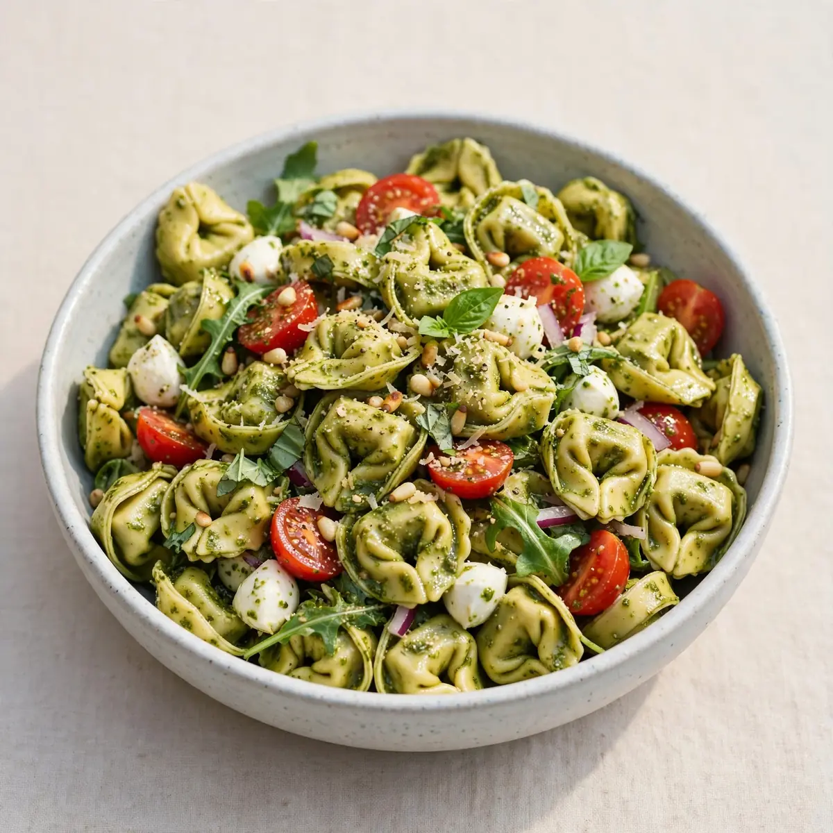 Cold Tortellini Salad With Pesto