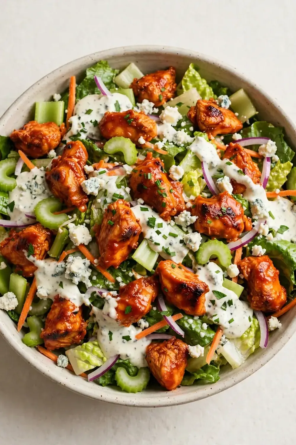 Buffalo Chicken Salad with Blue Cheese Dressing