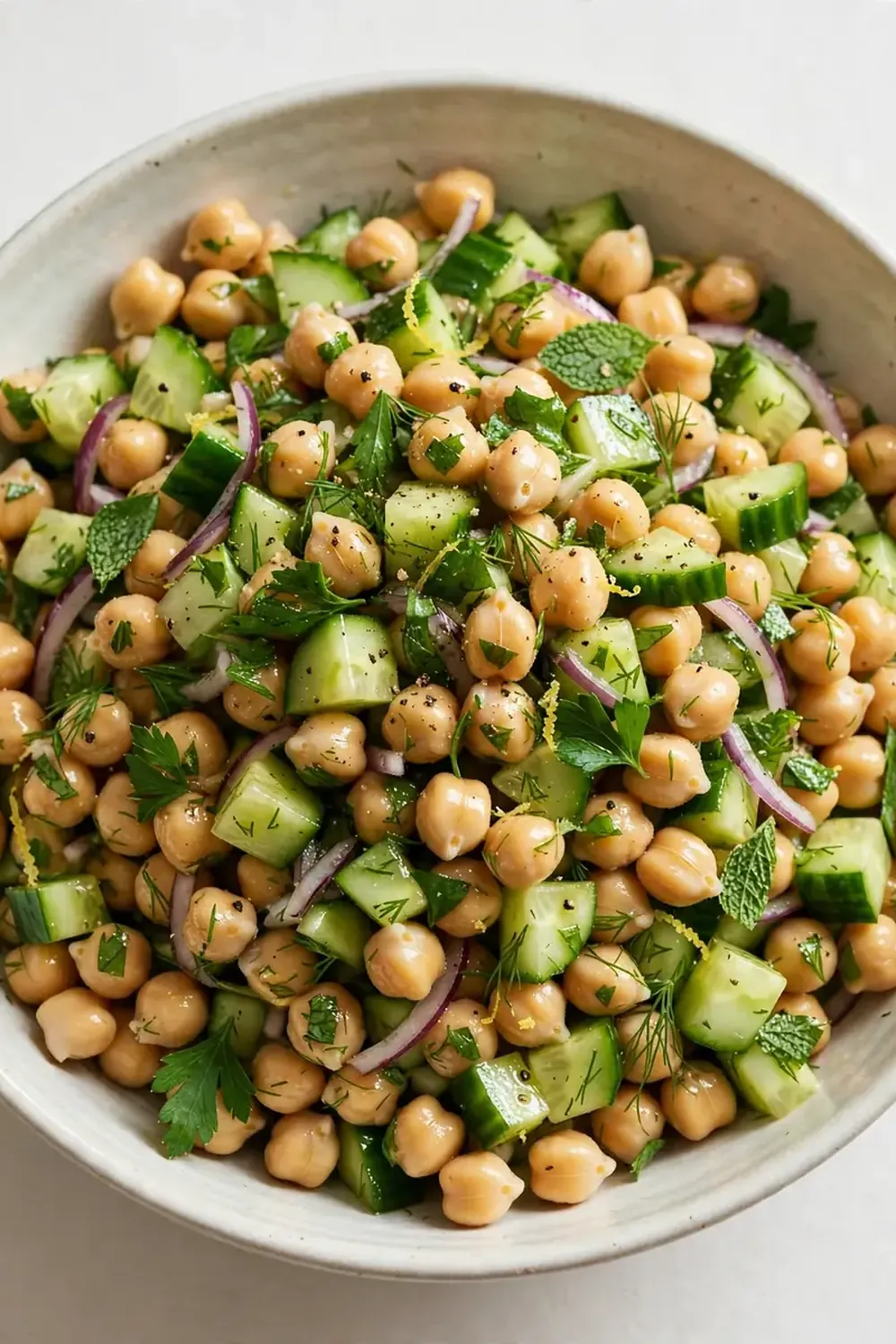 Chickpea and Cucumber Cold Salad