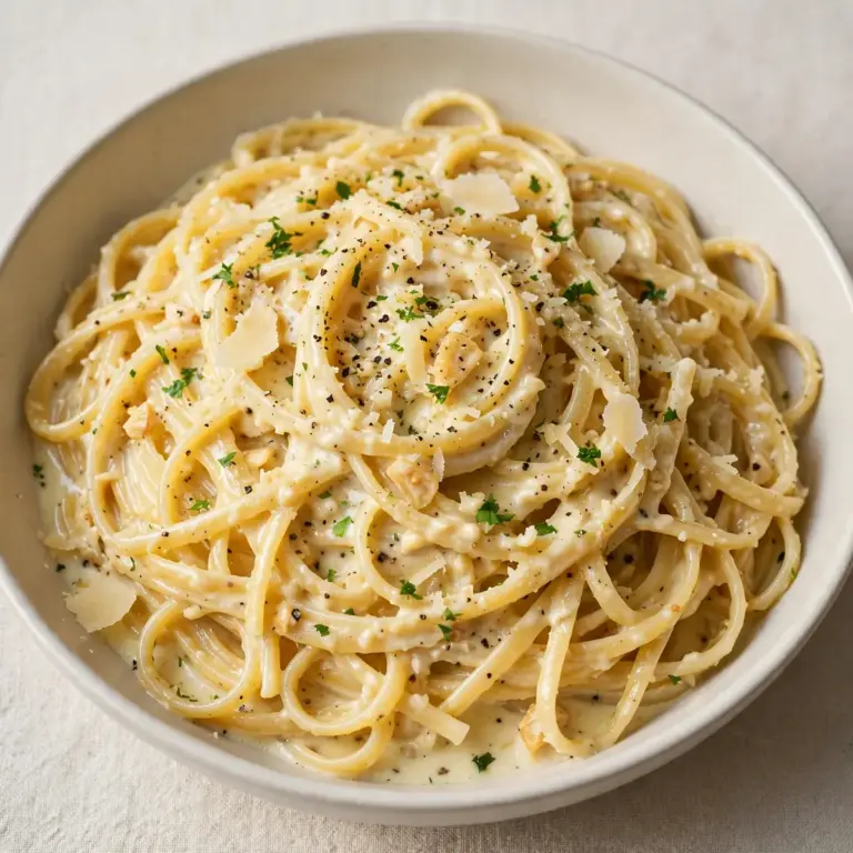 Cozy Weekend Creamy Garlic Parmesan Linguine