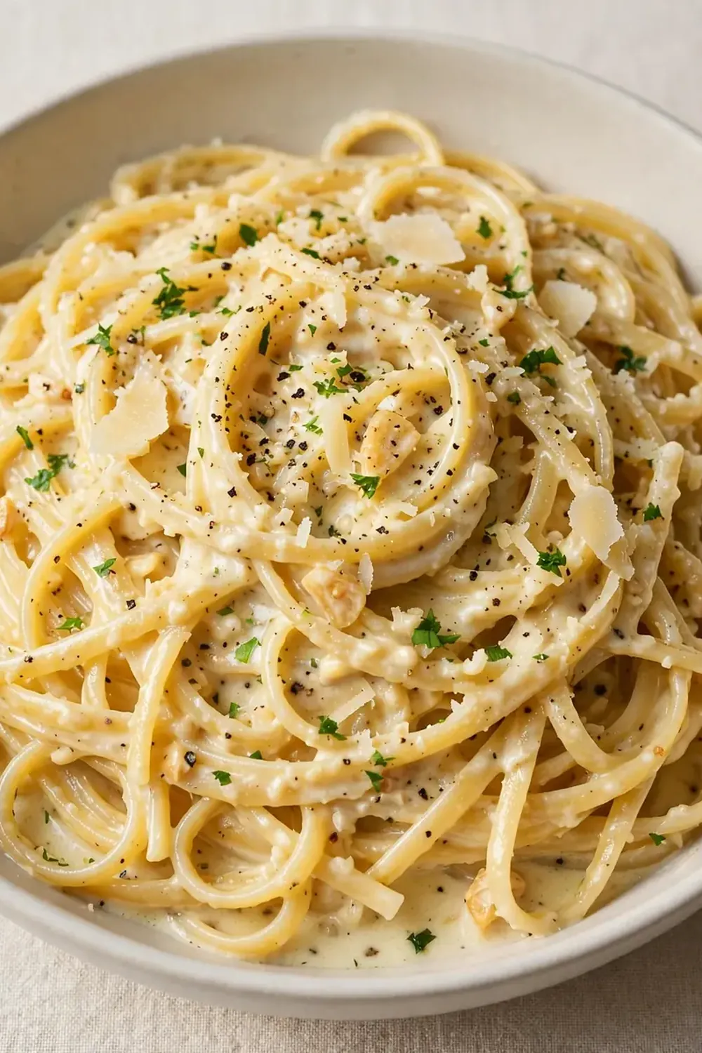 Creamy Garlic Parmesan Linguine