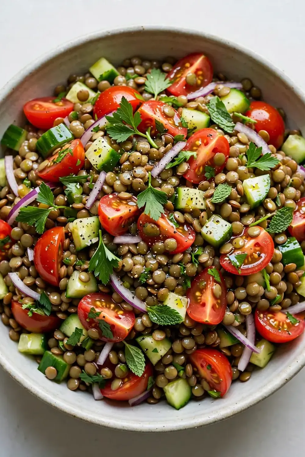 Cold Lentil and Tomato Salad