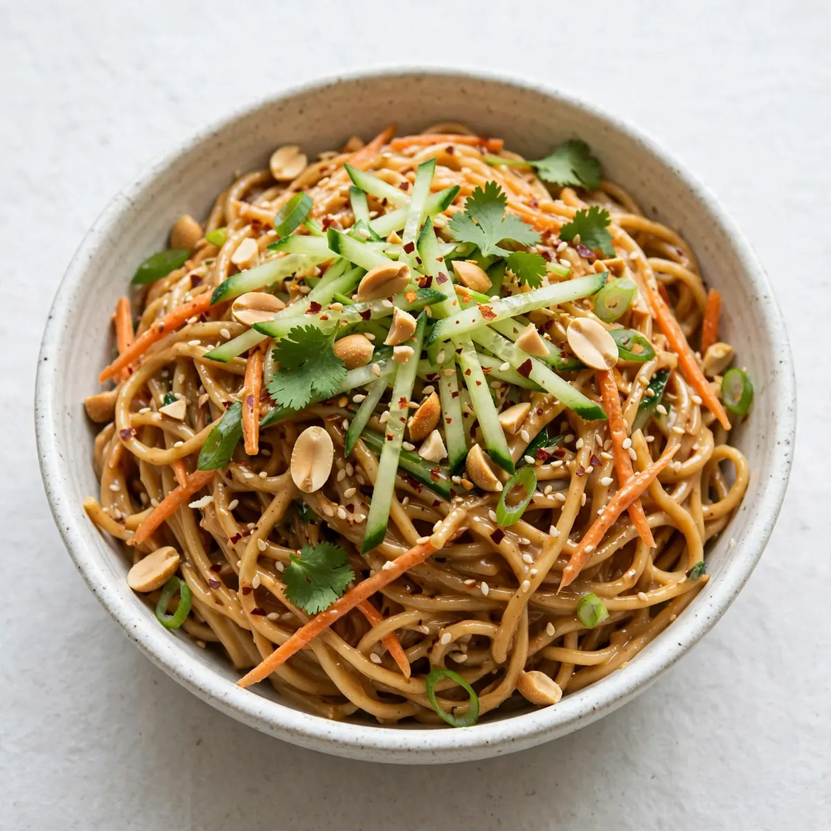 Cozy Weekend Project Cold Sesame Peanut Noodle Salad