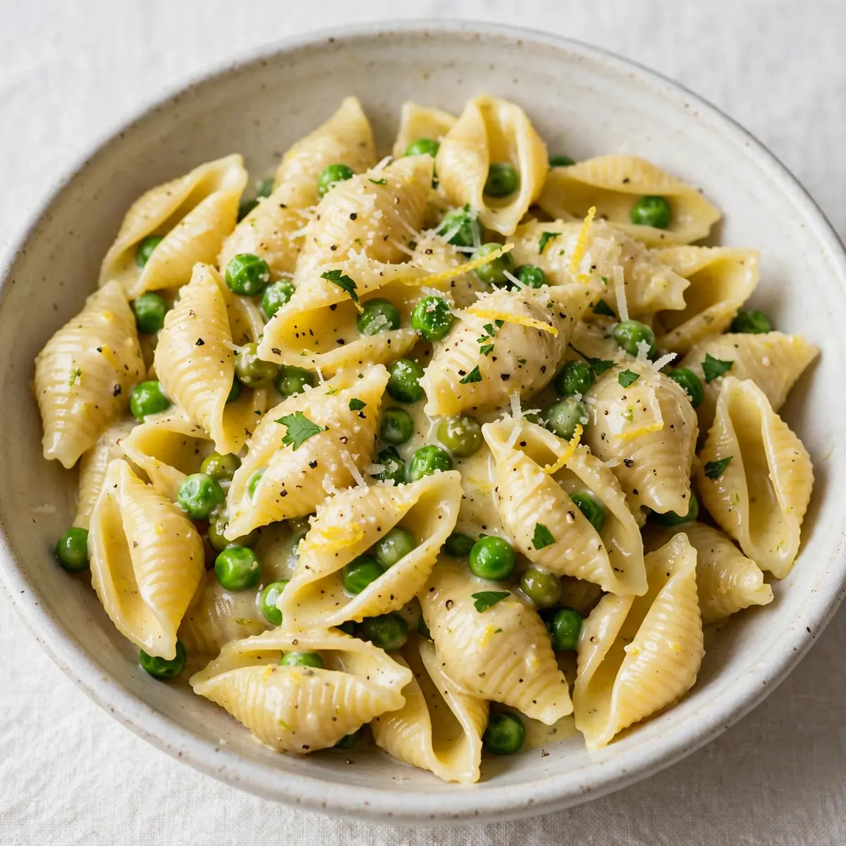 Cozy Weekend Project: Creamy Lemon Butter Shells with Peas