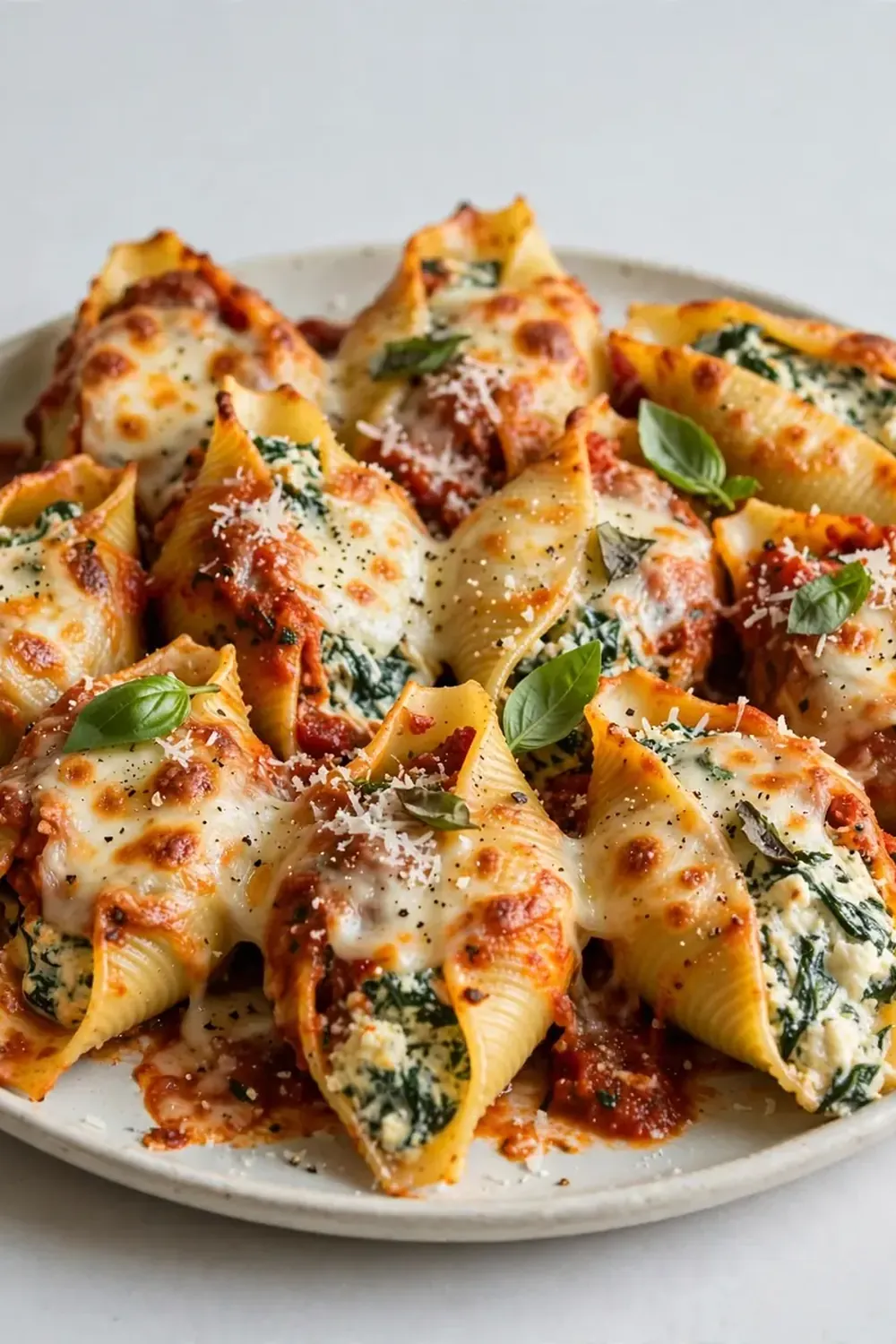 Spinach and Ricotta Stuffed Jumbo Shells