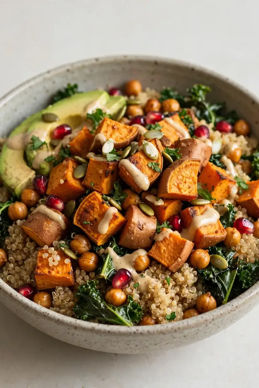Warm Quinoa and Sweet Potato Harvest Bowl