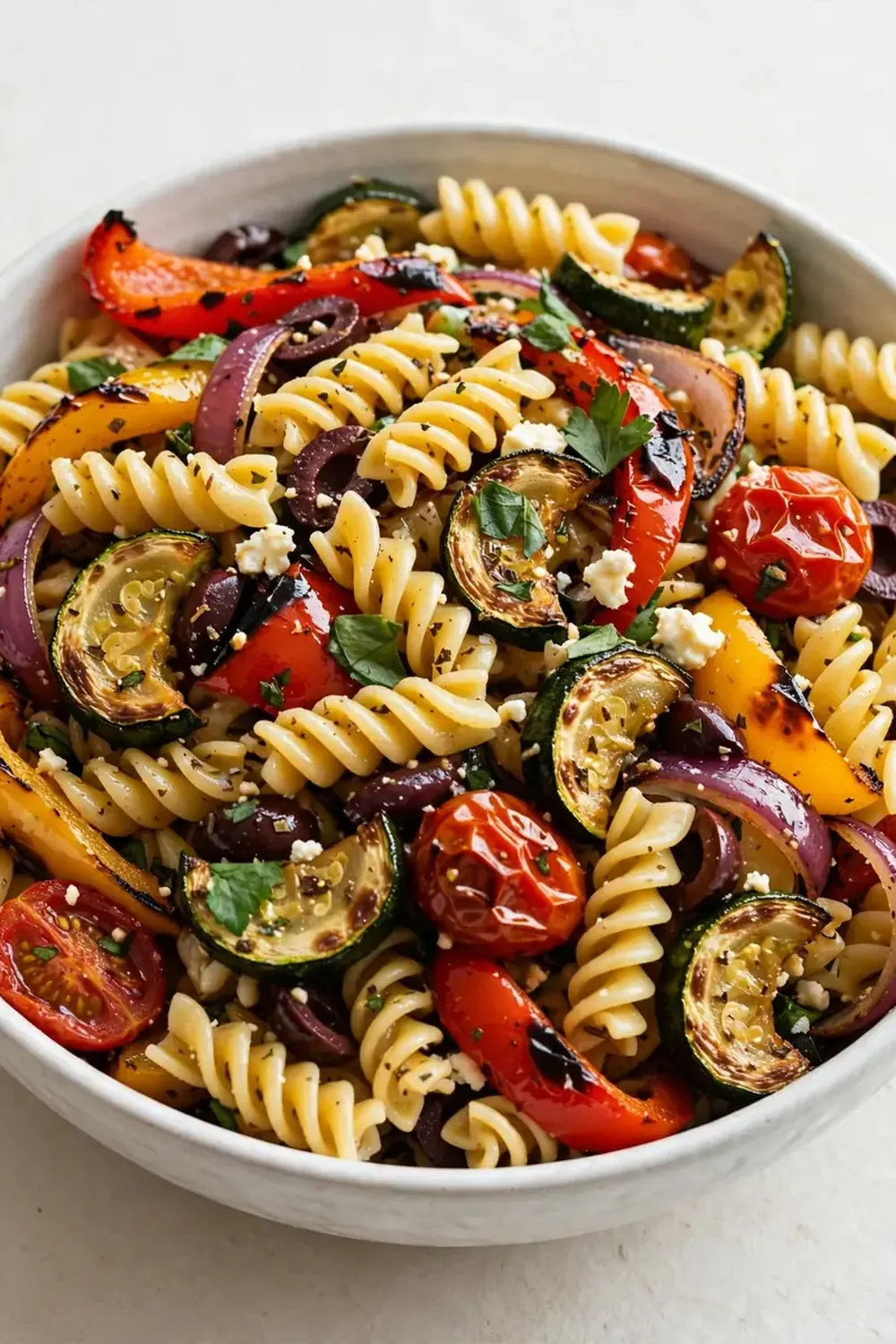 Roasted Veggie and Rotini Pasta Salad