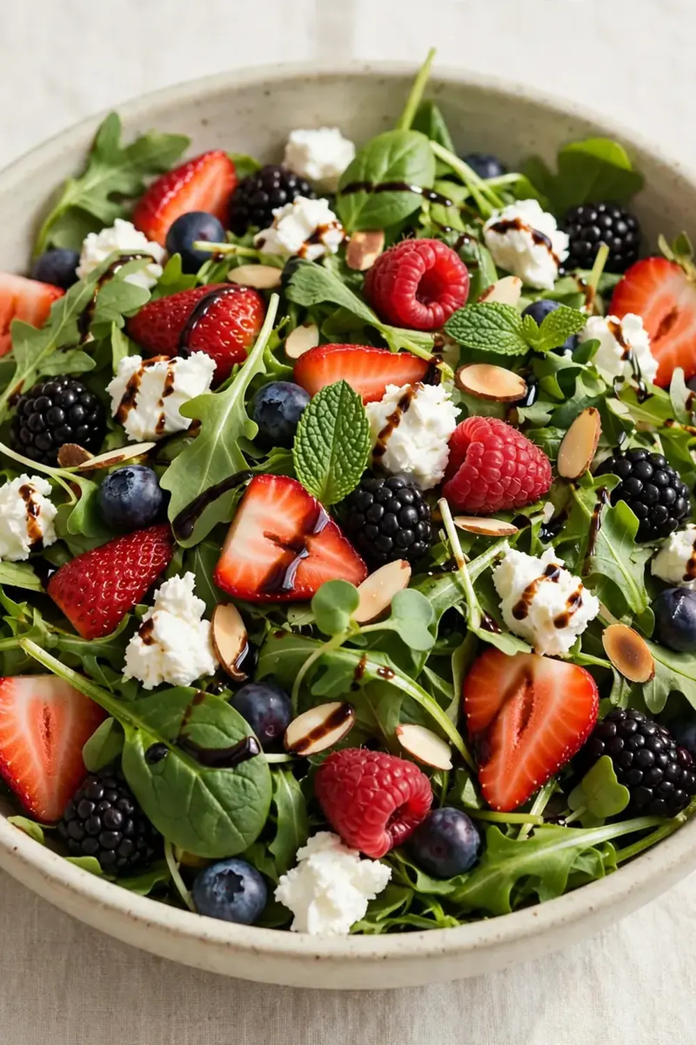 Summer Berry and Goat Cheese Salad
