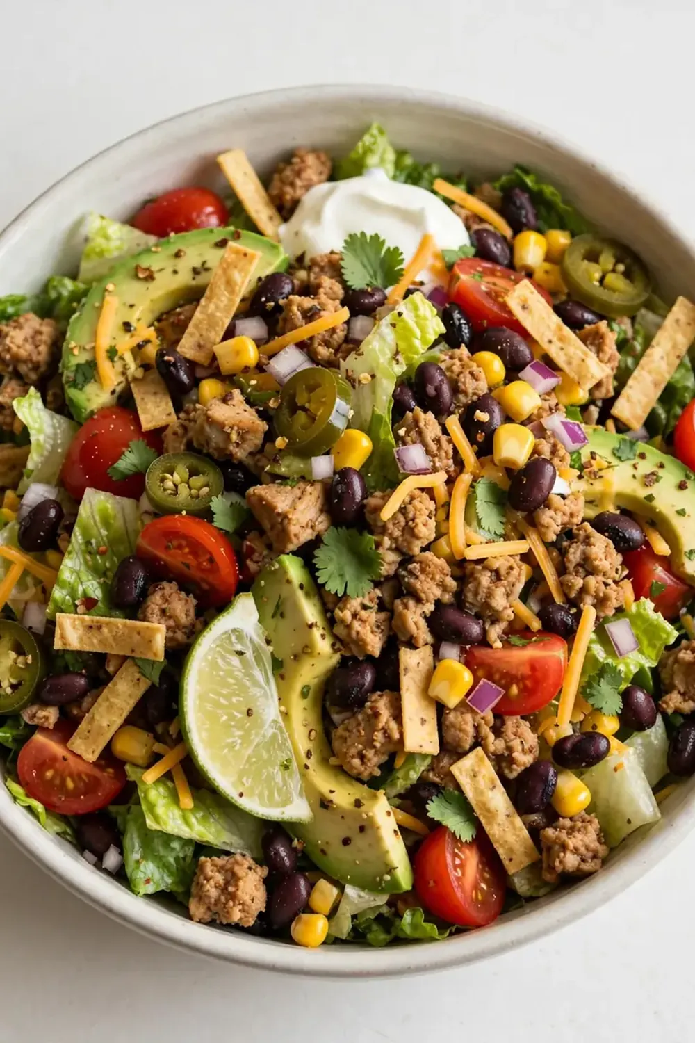 Turkey and Black Bean Taco Salad