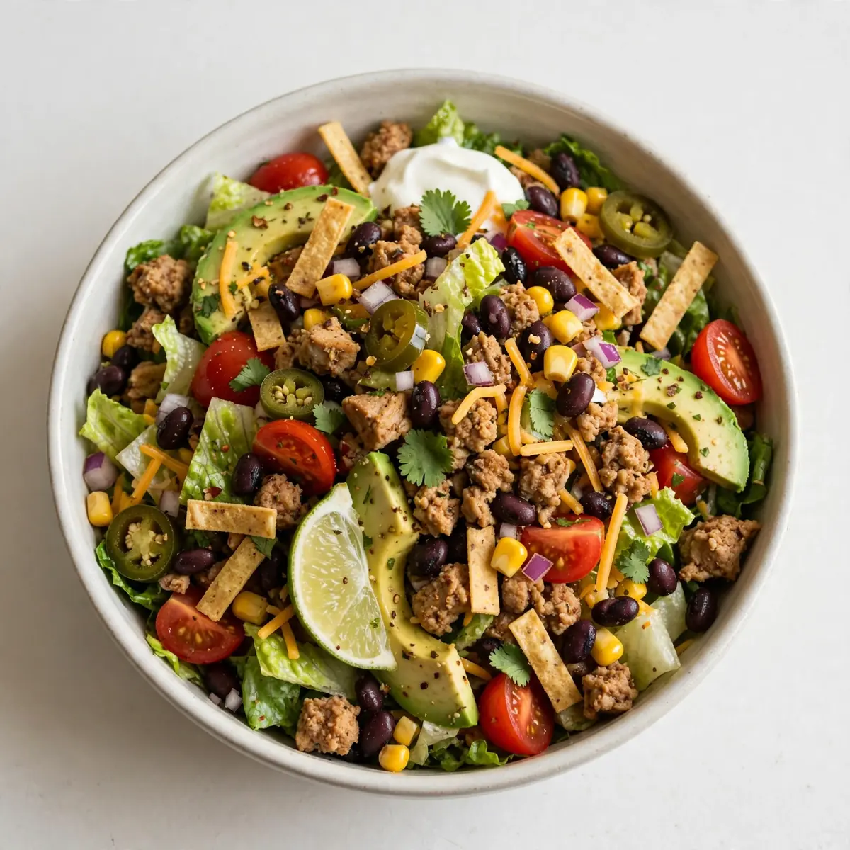 Cozy Weekend Turkey and Black Bean Taco Salad