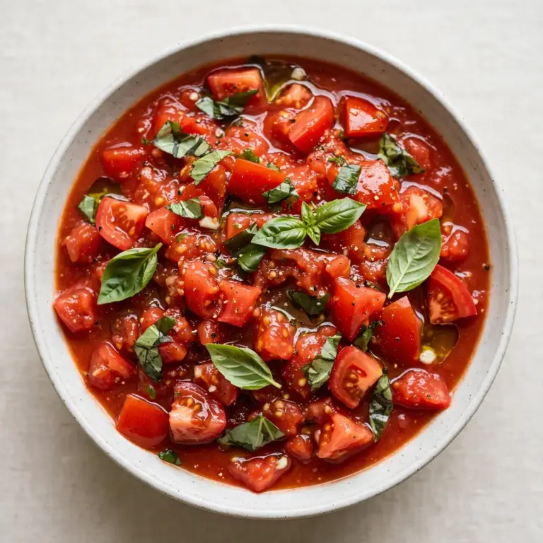 No Cook Fresh Tomato Sauce