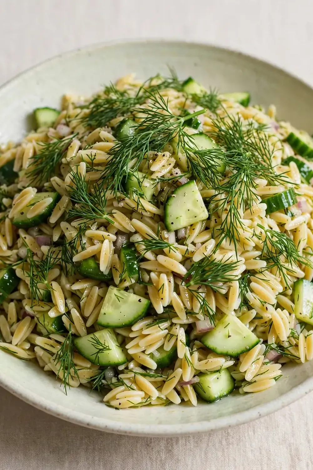 orzo salad cucumbers fresh dill