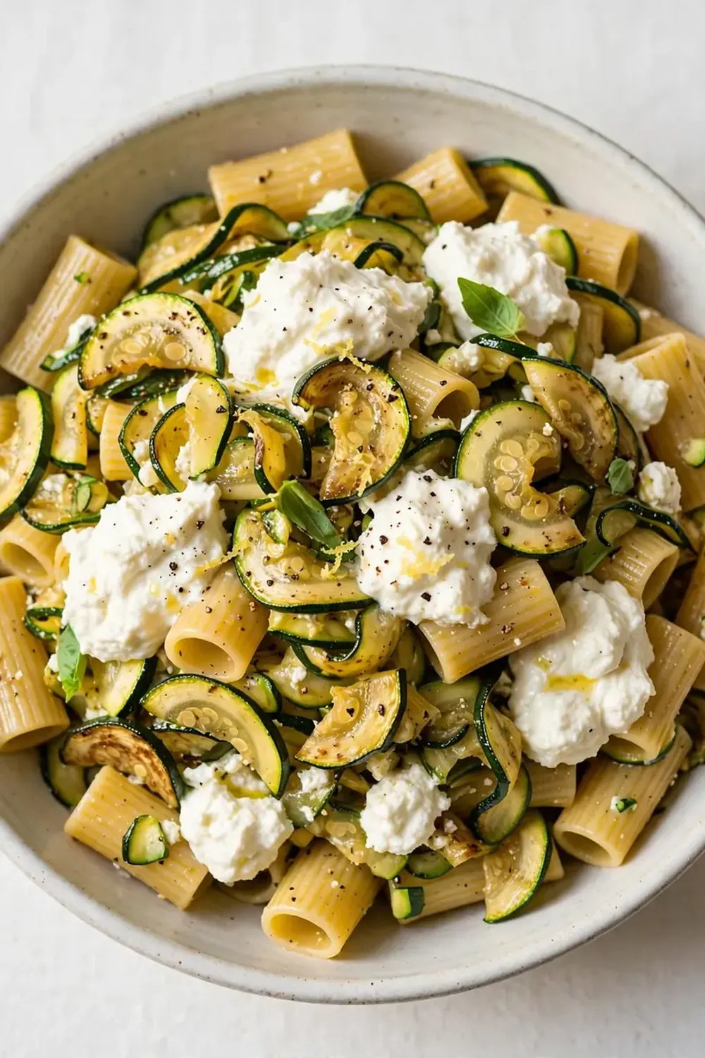 pasta with zucchini and ricotta