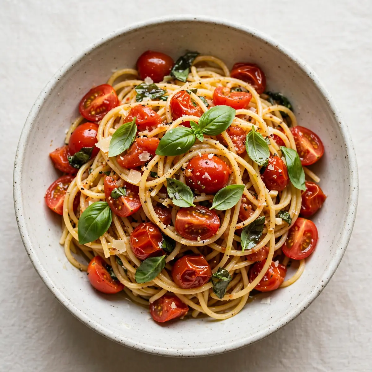 Quick Summer Tomato Basil Pasta