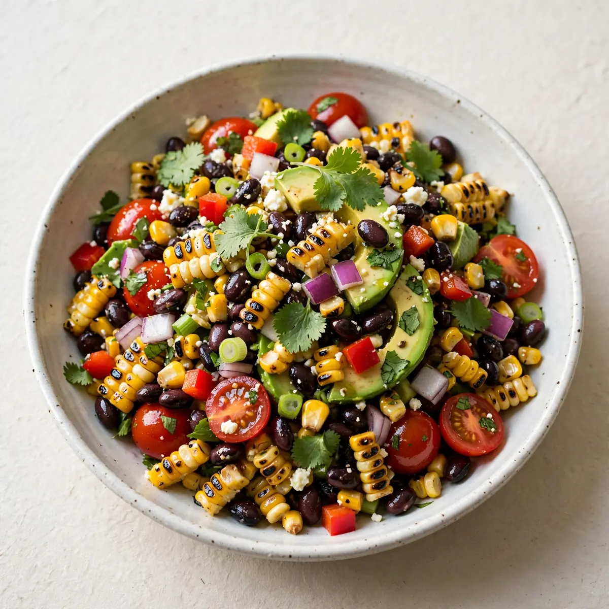 Smoky Grilled Corn and Black Bean Summer Salad