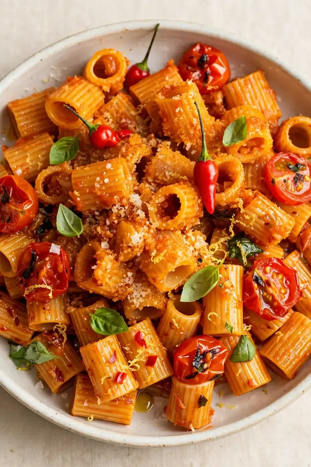 spicy calabrian chili pasta summer