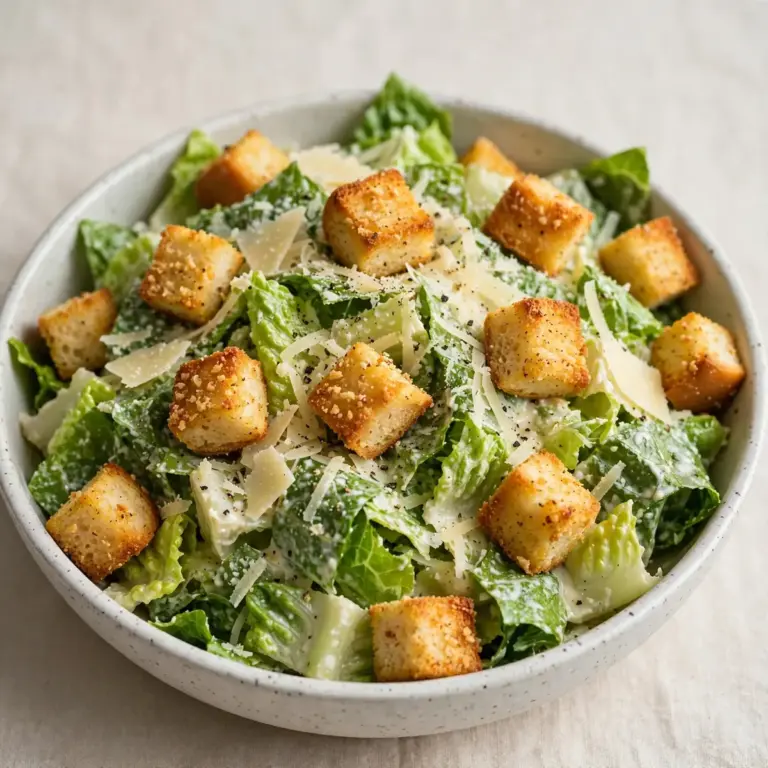 The Coziest Classic Caesar Salad with Homemade Croutons