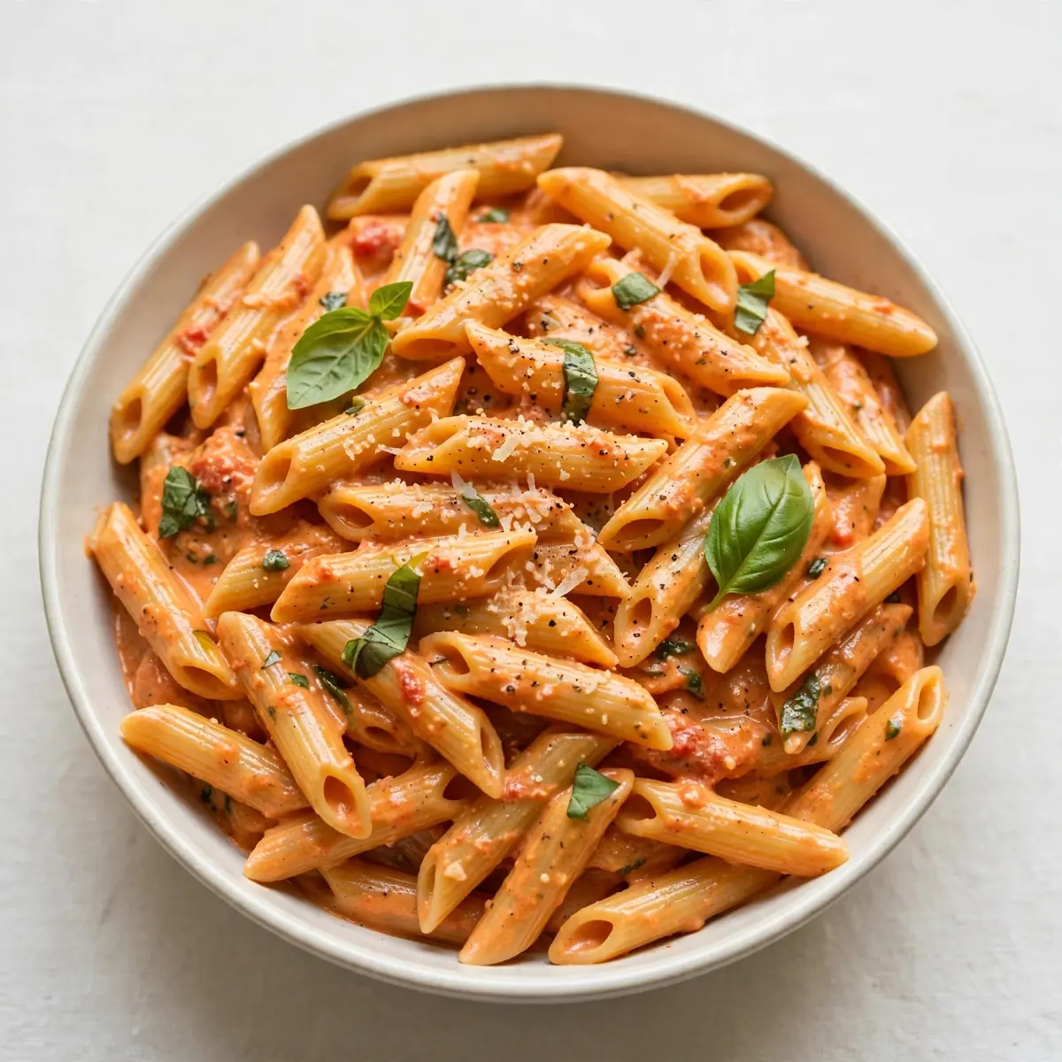 The Coziest Weekend Creamy Tomato Basil Penne