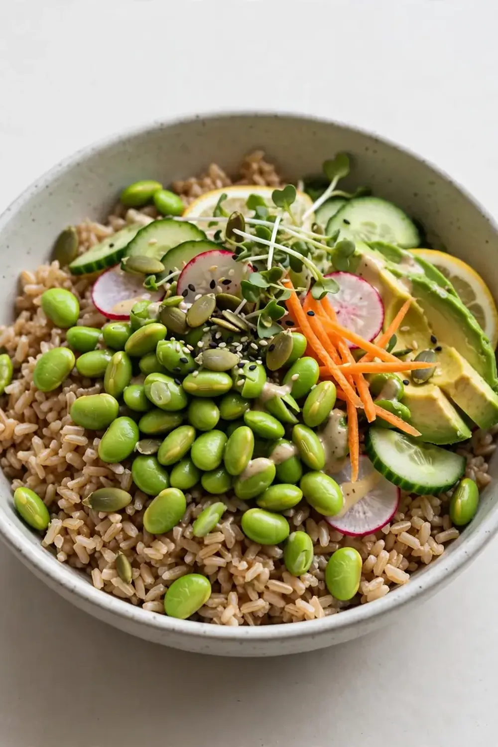 Brown Rice and Edamame Power Bowl